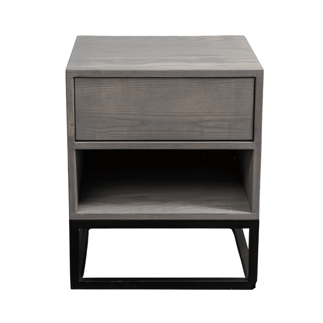 bedside table gray